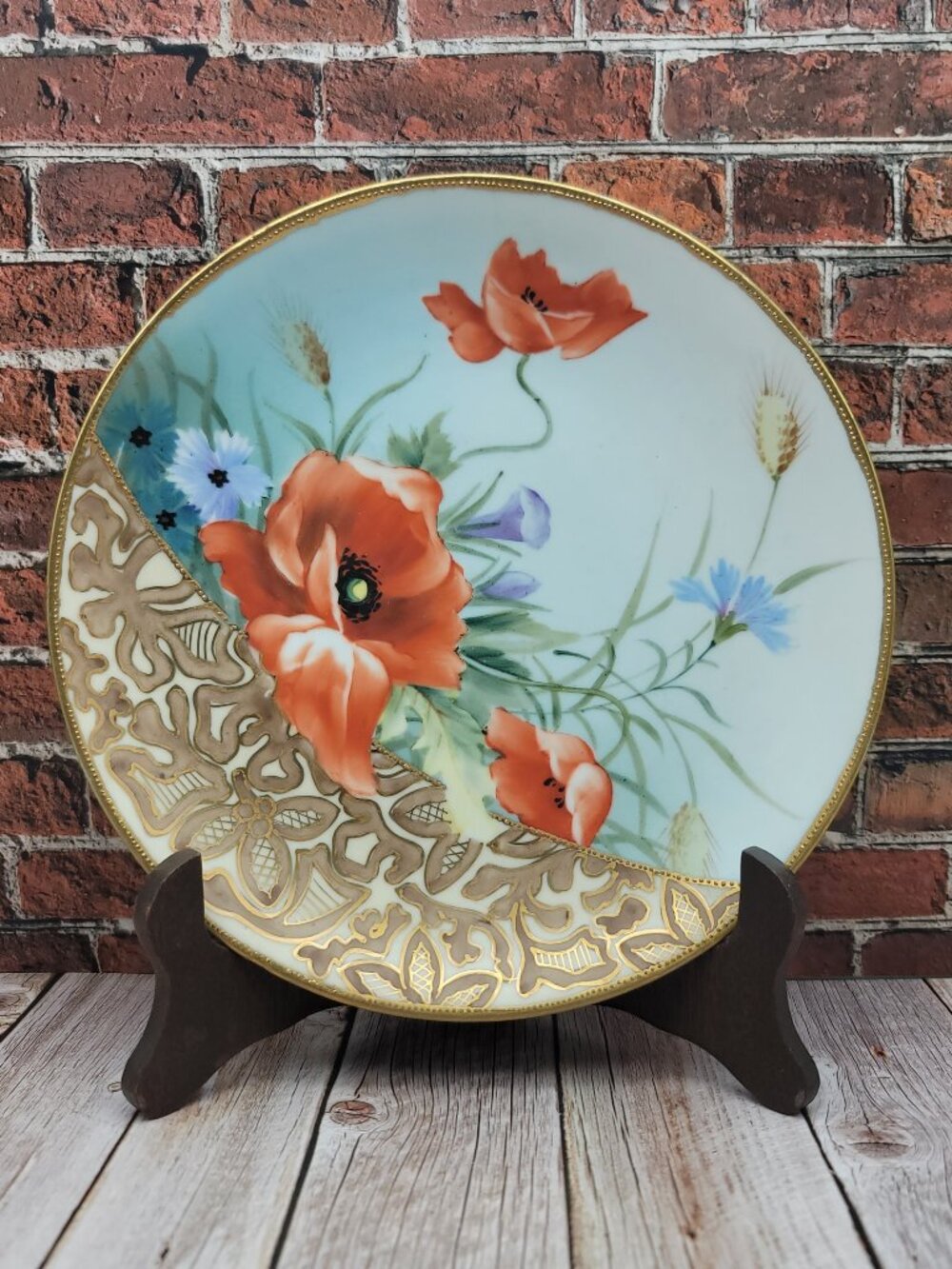 Antique 1910–1921 Morimura Brothers Hand-painted Gold Moriage Decorative Plate